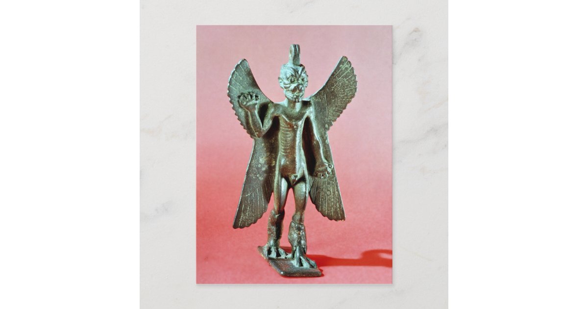 アッシリア風の悪魔パズズの小像 ポストカード | Zazzle.co.jp