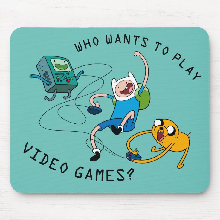 アドベンチャータイム フィン ジェイク Bmo遊付き マウスパッド Zazzle Co Jp