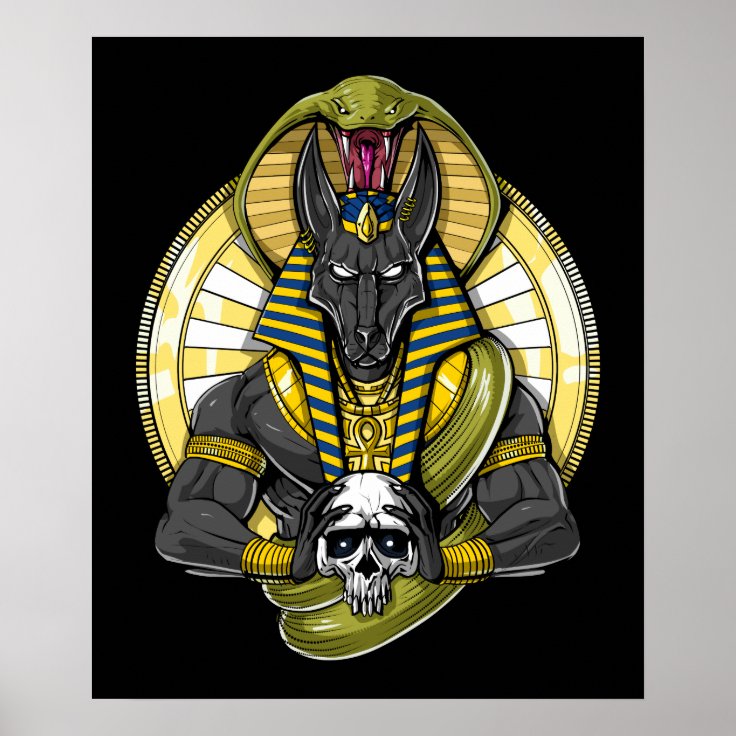 アヌビス エジプト ウルフ神 ポスター Zazzle Co Jp