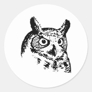 ロゴ フクロウシール Zazzle Co Jp