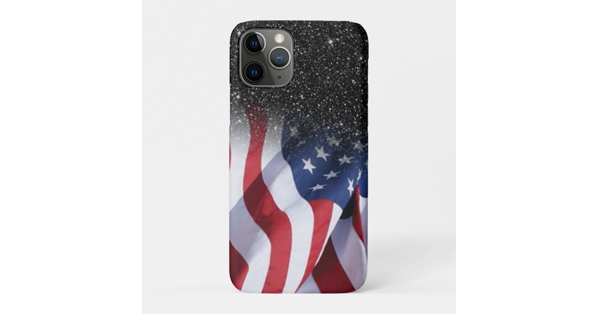 アメリカンフラモダングブラック銀河系グリッターusa Case Mate Iphoneケース Zazzle Co Jp