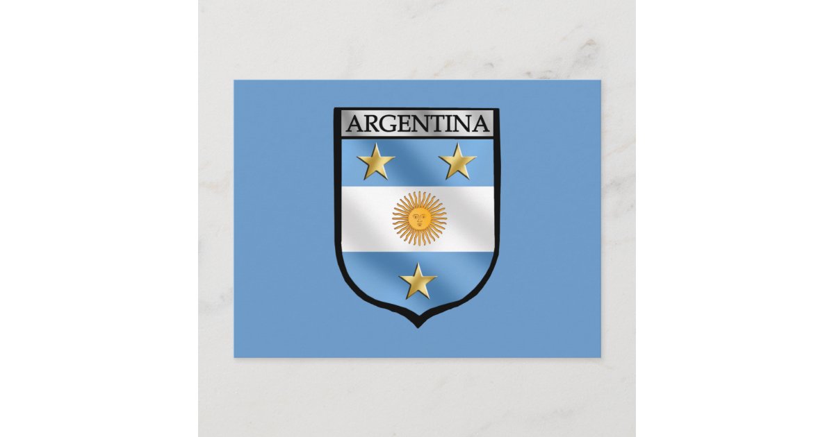 アルゼンチン サッカーのエンブレム バッジ チャンピオンズを守る ポストカード Zazzle Co Jp