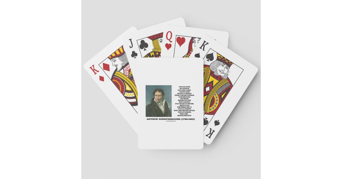 アルトゥル ショーペンハウアーの才能対天才引用文 トランプ Zazzle Co Jp