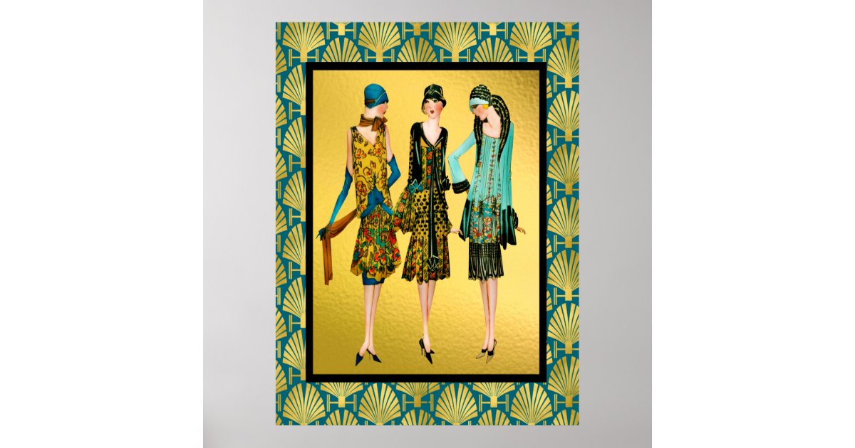 アールデコファッション ポスター Zazzle Co Jp
