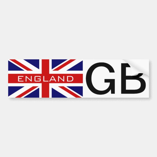 イギリスの英国国旗の旗が付いているgb車のステッカー バンパーステッカー Zazzle Co Jp