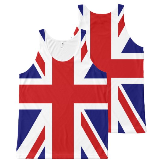 イギリスの英国国旗の旗 オールオーバープリントタンクトップ Zazzle Co Jp