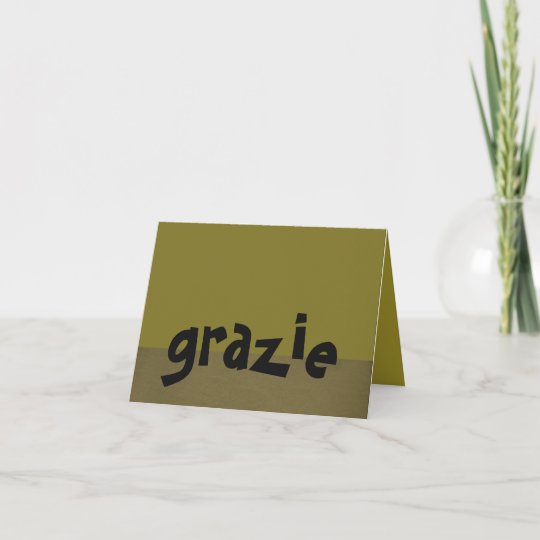 イタリア語はノートgrazie感謝していしています サンキューカード Zazzle Co Jp