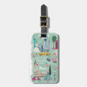 イラストラティブラゲッジタグ Zazzle Co Jp