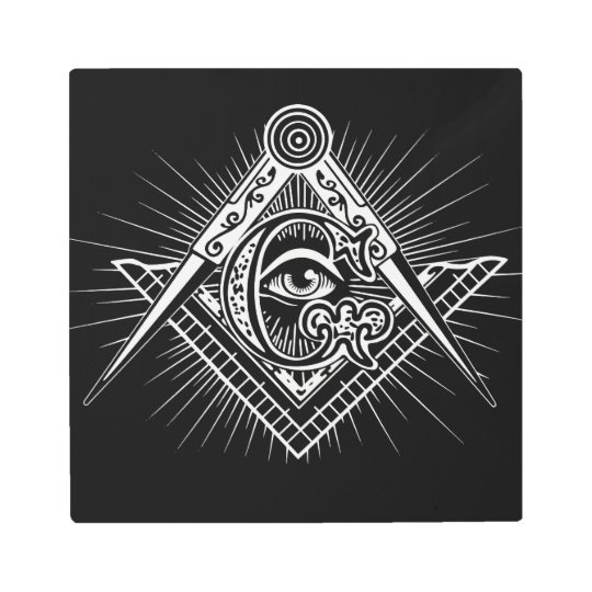 イルミナティ オール シー アイ フリーメーソン シンボル メタルプリント Zazzle Co Jp