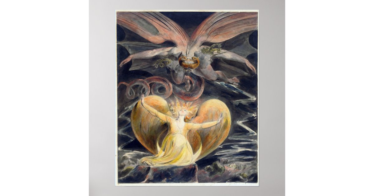ウィリアムブレイク素晴らしく赤いドラゴンおよび女性 ポスター Zazzle Co Jp ウィリアムブレイク素晴らしく赤いドラゴンおよび女性 ポスター Zazzle Co Jp