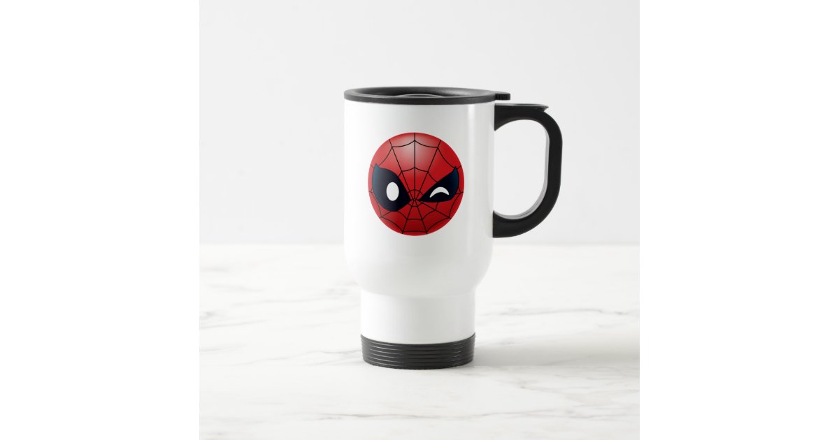 ウィンキング スパイダーマン絵文字 トラベルマグ Zazzle Co Jp