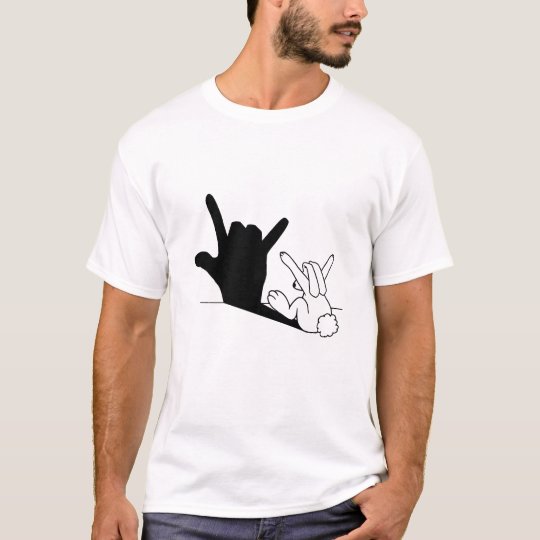 ウサギ愛手の影 Tシャツ Zazzle Co Jp