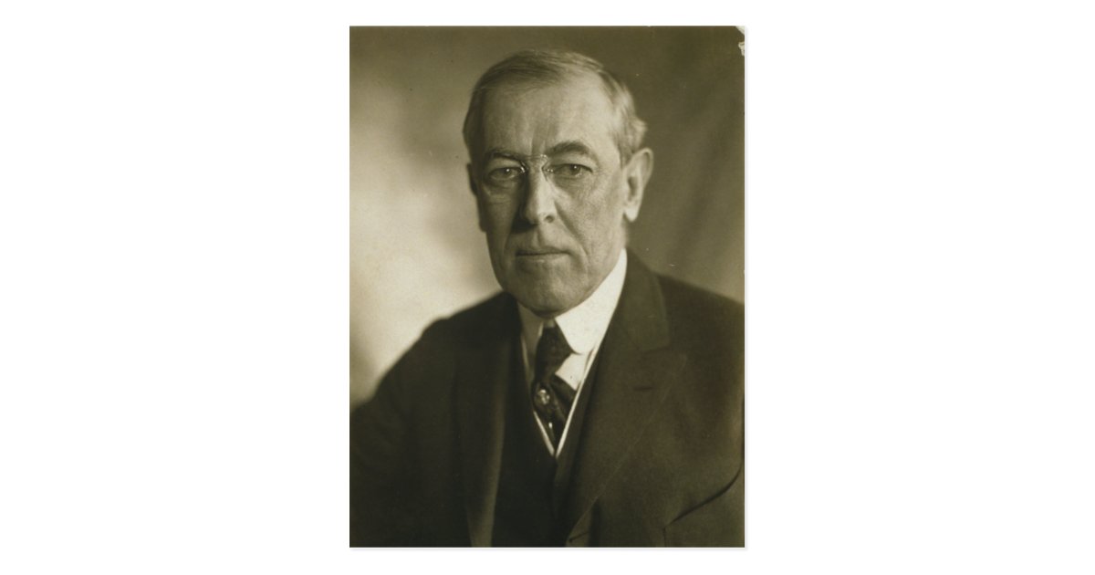 ウッドロウ ウィルソン大統領のポートレート1919年 ポストカード Zazzle Co Jp