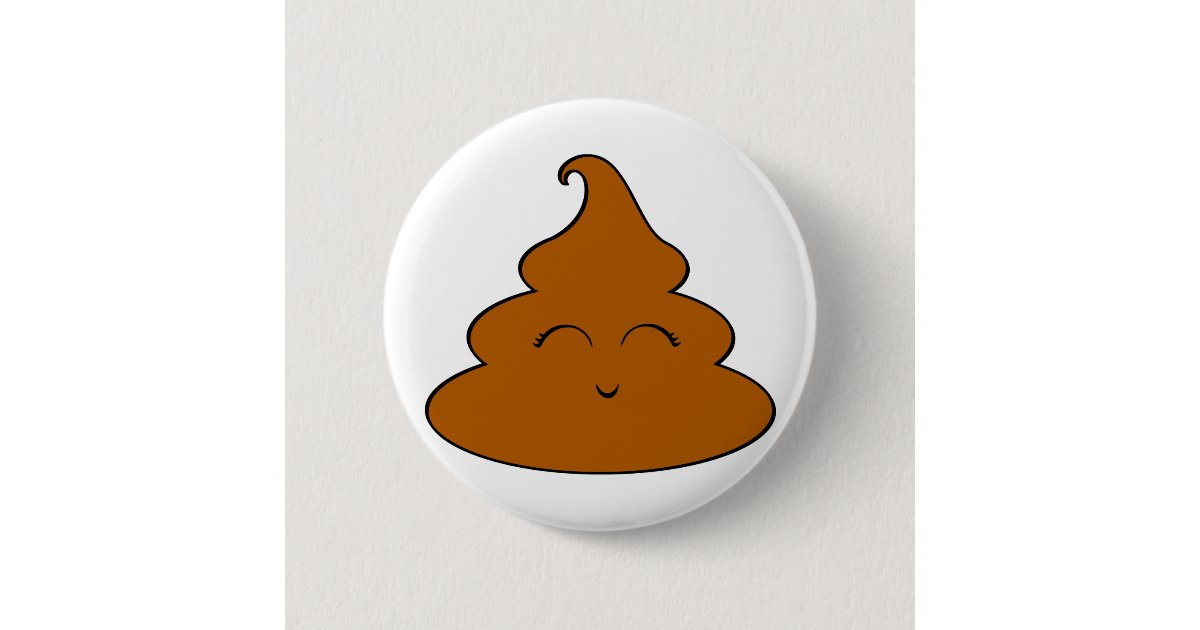 ウンチのpoopyのがらくたのかわいいウンチpooyのかわいいのpooの部分 缶バッジ Zazzle Co Jp