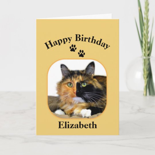 エリザベスの茶色のぶち猫のハッピーバースデー カード Zazzle Co Jp