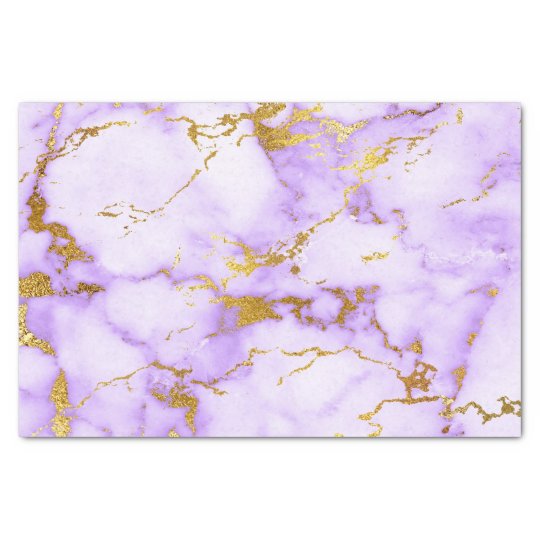 エレガントなラベンダーの金ゴールドのフェイクな金属大理石パターン 薄葉紙 Zazzle Co Jp