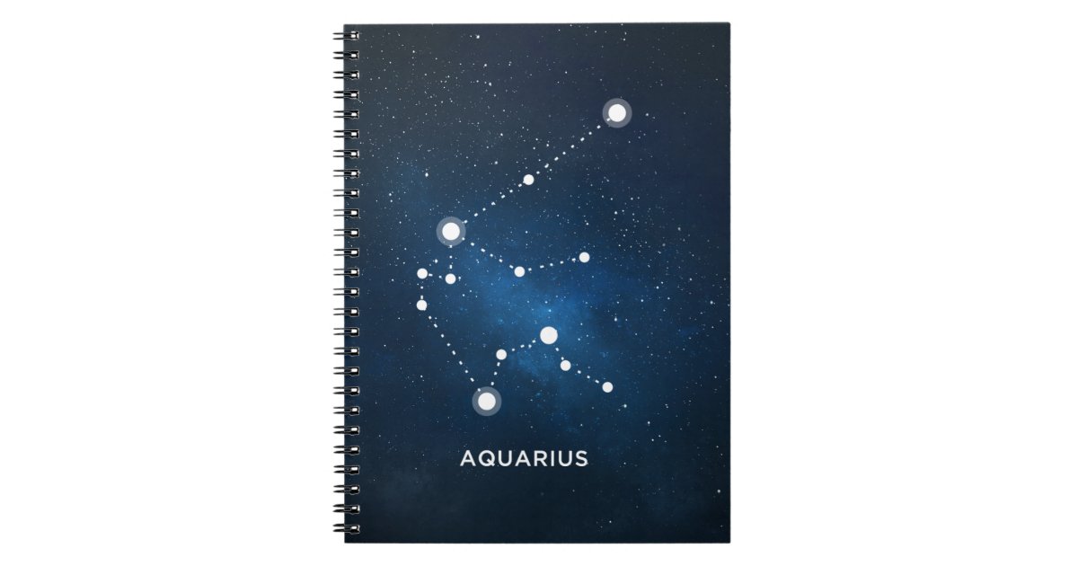 エレガントな星明かりの青い水彩画の宇宙 アクエリアス ノートブック Zazzle Co Jp