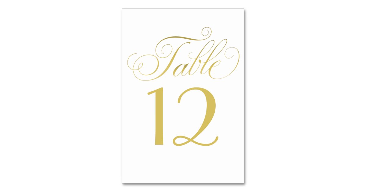 エレガントな金ゴールドの原稿 の白い結婚式 テーブルナンバー Zazzle Co Jp エレガントな金ゴールドの原稿 の白い結婚式 テーブルナンバー Zazzle Co Jp