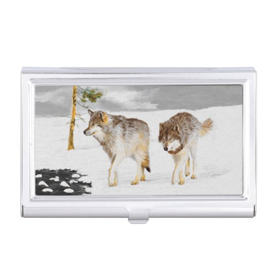 オオカミと雪の絵画オリジナル野生動物芸術 名刺入れ Zazzle Co Jp オオカミと雪の絵画オリジナル野生動物芸術 名刺入れ Zazzle Co Jp