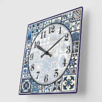 オランダデルフト スクエア壁時計 | Zazzle.co.jp