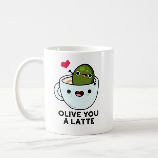 オリーブユアラテかわいい食べ物パン コーヒーマグカップ Zazzle Co Jp