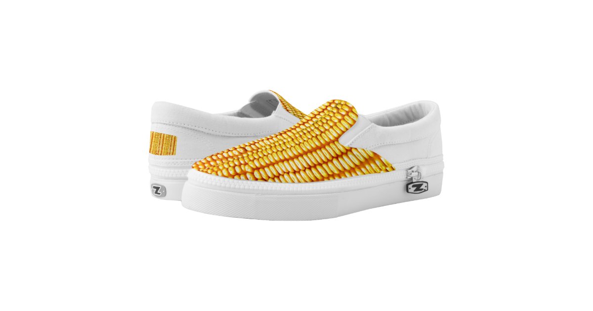 オーガニック黄色いスリップまたは滑ることコーンオンzipz 靴 スリップオンスニーカー Zazzle Co Jp