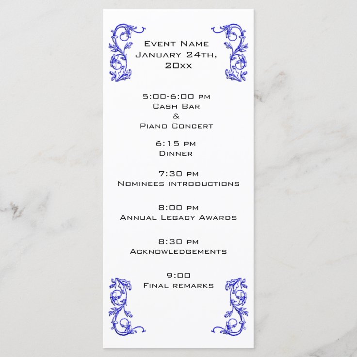 カスタマイズイベントプログラムテンプレート プログラム Zazzle Co Jp