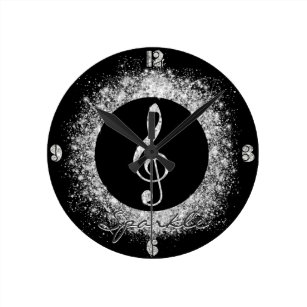 音楽 記号壁時計 Zazzle Co Jp