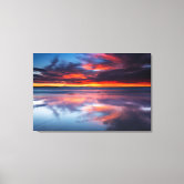 太平洋上空の夕日海 キャンバスプリント | Zazzle.co.jp