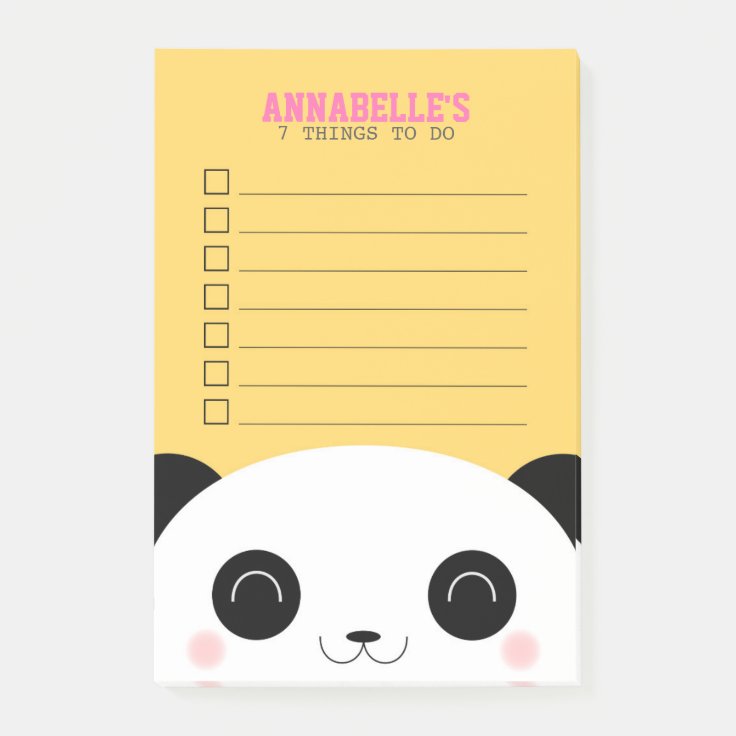 カワイトかわいいパンダ顔キッズトゥドゥリスト ポストイット Zazzle Co Jp カワイトかわいいパンダ顔キッズトゥドゥリスト ポストイット Zazzle Co Jp