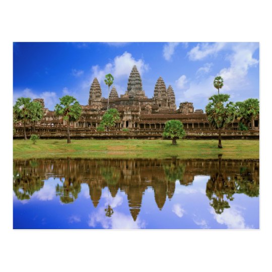 カンボジア カンプチア アンコールワット寺院 ポストカード Zazzle Co Jp