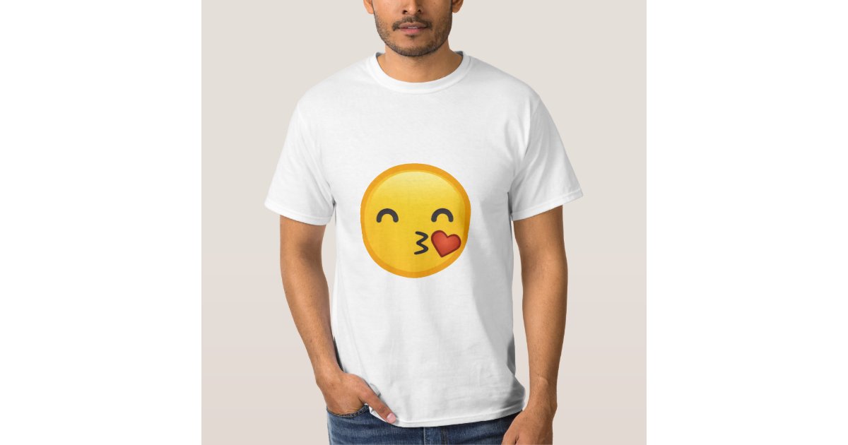 キスのemojiの顔文字 Tシャツ Zazzle Co Jp