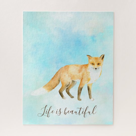 キツネアクアミント水彩 ジグソーパズル Zazzle Co Jp キツネアクアミント水彩 ジグソーパズル Zazzle Co Jp