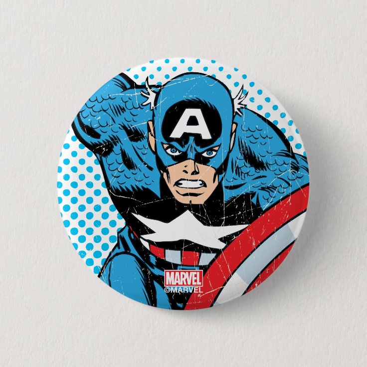 キャプテンアメリカレトロ漫画キャラクター 缶バッジ Zazzle Co Jp キャプテンアメリカレトロ漫画キャラクター 缶バッジ Zazzle Co Jp