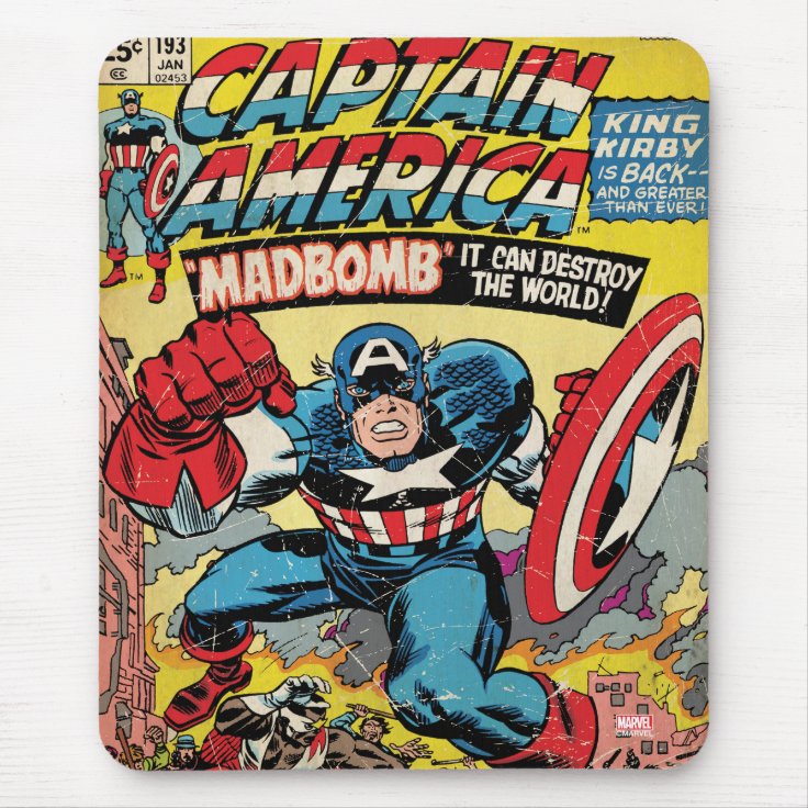キャプテンアメリカ漫画 193 マウスパッド Zazzle Co Jp