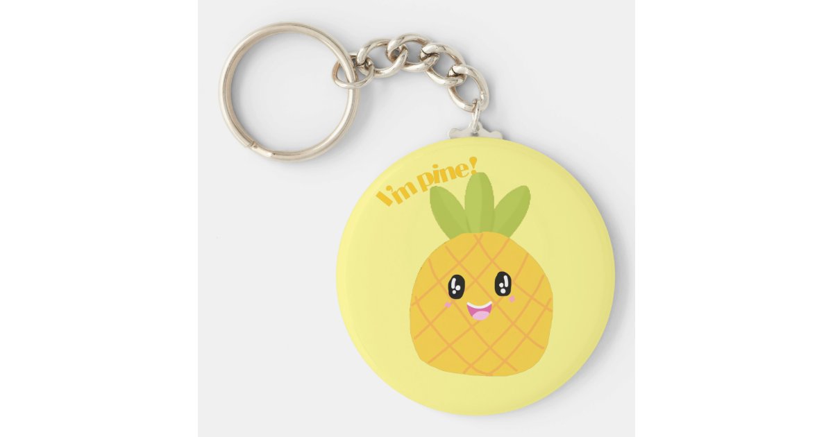 キュートパイナップルかわいい キーホルダー Zazzle Co Jp