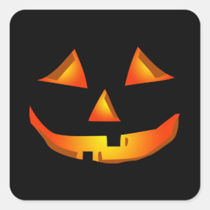 顔 ハロウィンシール Zazzle Co Jp