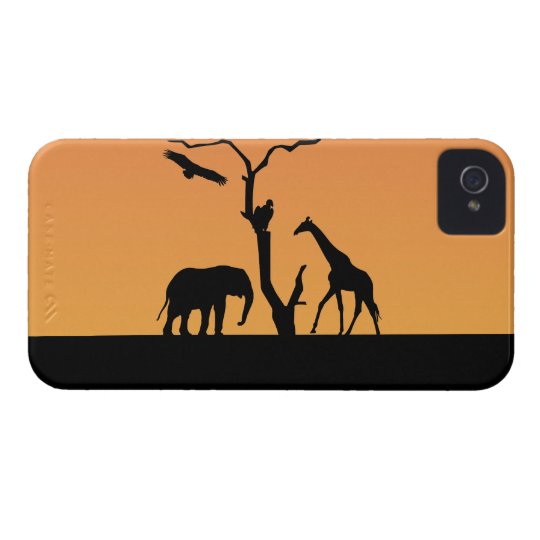 キリンのシルエットの日没のiphone 4ケースの仲間 Case Mate Iphoneケース Zazzle Co Jp