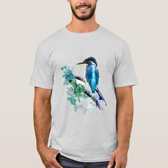 キングフィッシャー鳥のグラフィックアート野生生物アート Tシャツ Zazzle Co Jp