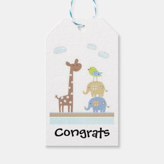 ギフトラベル おめでとう ギフトタグ Zazzle Co Jp