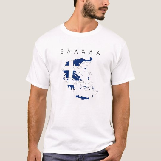 ギリシャの国旗の地図の形の記号の文字のギリシャ語 Tシャツ Zazzle Co Jp