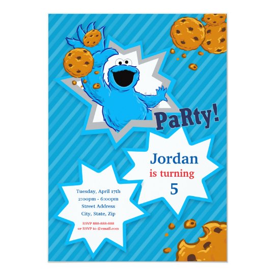 クッキーモンスターの誕生日 招待状 Zazzle Co Jp クッキーモンスターの誕生日 招待状 Zazzle Co Jp