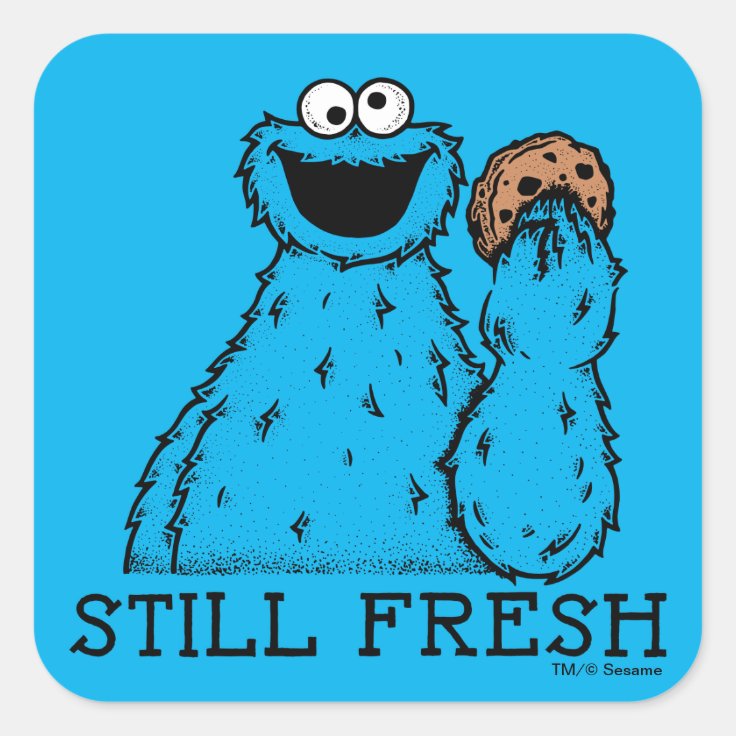 クッキーモンスター まだ新しい スクエアシール Zazzle Co Jp