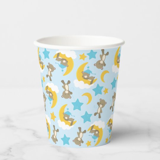 クマのパターン かわいい熊 テディベア 星 紙コップ Zazzle Co Jp