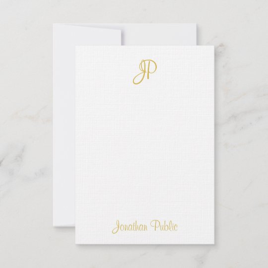 クラシック金ゴールド縦書きデザイン ノートカード Zazzle Co Jp