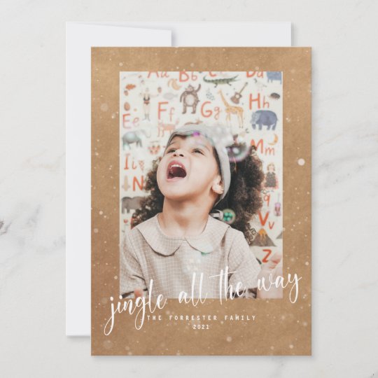 クラフ素朴ト ジングル オール ザ ウェイscript 2 Photo カード Zazzle Co Jp
