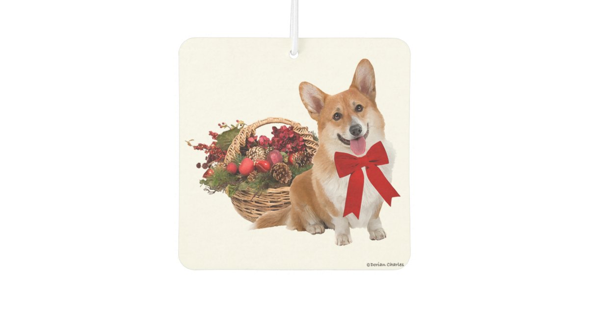 クリスマスコーギー の芳香剤 カーエアーフレッシュナー Zazzle Co Jp
