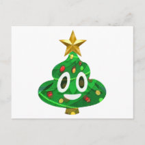 絵文字クリスマスツリーデザイン シーズンポストカード Zazzle Co Jp