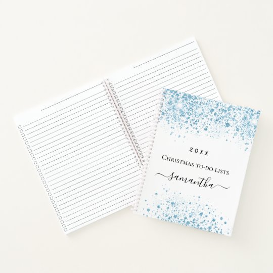 クリスマスブルーのグリッターの白い冬がリストに載る ノートブック Zazzle Co Jp クリスマスブルーのグリッターの白い冬がリストに載る ノートブック Zazzle Co Jp