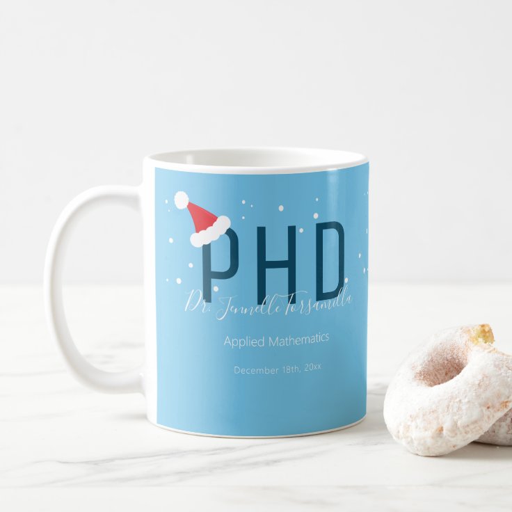 クリスマス大学院名ブルー Phdコーヒー マグ コーヒーマグカップ Zazzle Co Jp